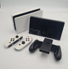 Nintendo Switch OLED 64GB white/black gaming console with joycons, Dock, cradle and original charger UNBOXED