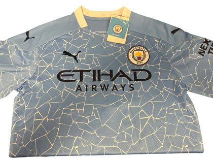 Sergio Kun Aguero Signed Manchester City Football Shirt With Proof