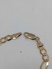 9ct Yellow Gold Thin 3-In-1 Figaro Bracelet - 7" Long - 5.07 Grams