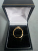 18ct GOLD RING WITH WHITE STONES 2.2G 750 Size L