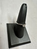 9ct White Gold White Gem Ring - Size R