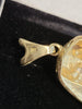 9ct Yellow Gold Egyptian Pharaoh Pendant  with Clear Stones - 6.63g - 1"