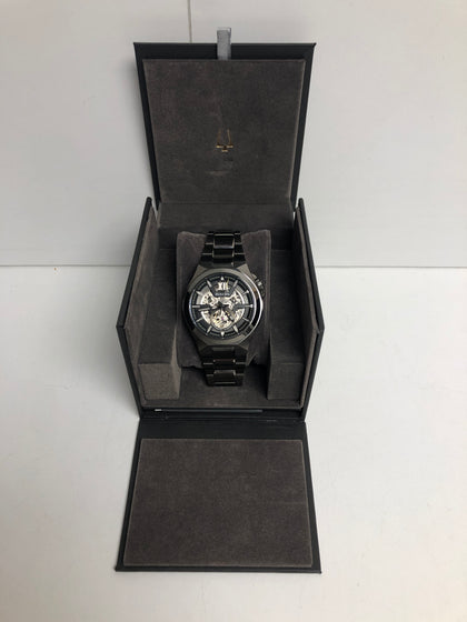 Bulova Maquina Automatic Men's Gunmetal Bracelet Watch