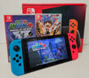 Nintendo Switch Console Neon Red/Blue & 2 Games