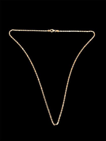 9ct mixed link fancy necklace 22