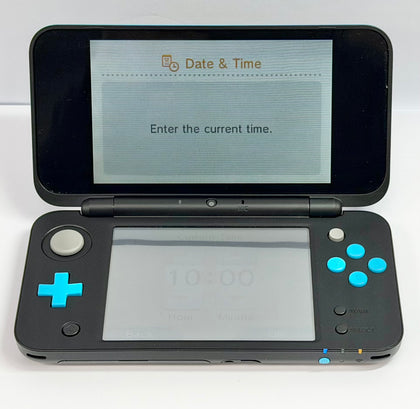 NEW 2DS XL Console, w/AC Adapter, Black & Turquoise, Unboxed