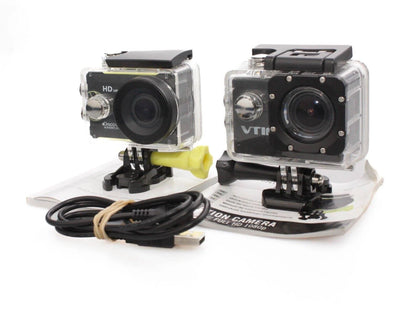 2x Video Action Cameras Discovery Adventures & Vtin Hd 1080p W/