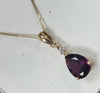 9ct Gold Sapphire & Diamond pendant on 18” chain