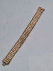 9ct Tri-Tone Gold Florentine Wide Bracelet - 8" Long - 12.24 Grams
