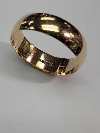 9ct Gold Extra Large Wedding Band Ring