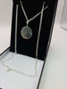 925 Silver Hallmarcked 24" ST CHRISTOPHER Pendent necklace. 25.4 grams