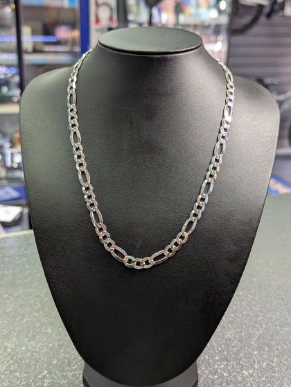 Brand New Silver Figaro Chain