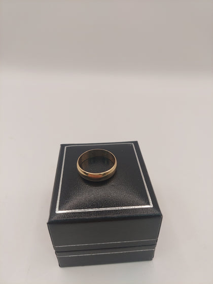9k Gold wedding Band Ring 2.47G Hallmarked(375)&Tested Size O