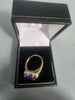 9CT Gold Ring Large Purple Stone 3.2G Size O