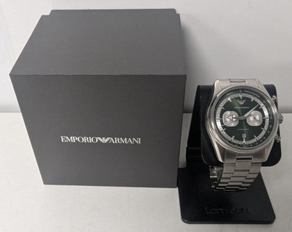 Emporio Armani Chronograph Green Dial Mens Watch MPN: AR11637