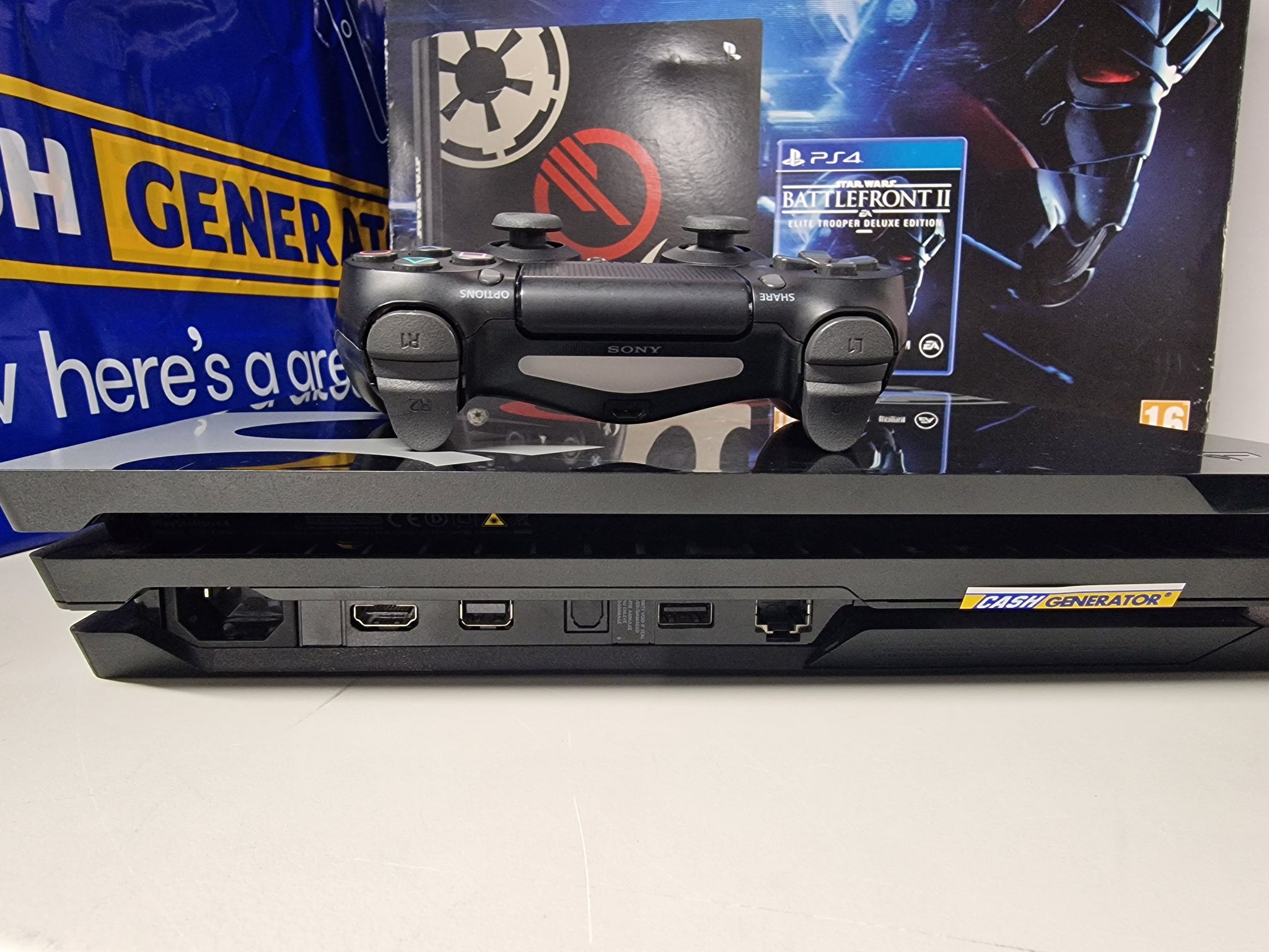 Playstation 4 Pro Console, 2TB Star Wars Black (with Game), Boxed Playstation 4 Pro Console, 2TB Star Wars Black (with Game), Boxed