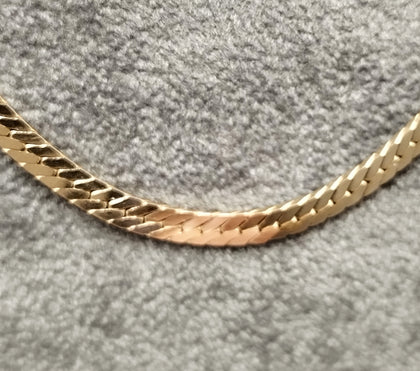 9ct Yellow Gold Herringbone Chain 17