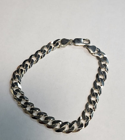 925 silver Curb Link Bracelet - 8.5