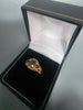 9CT Gold Ring 3.1G HM With Purple Stones Size L
