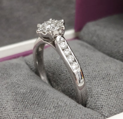 9ct Diamond Ring - Size J