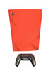 Playstation 5 Console with red skin and black pad Disc Edition