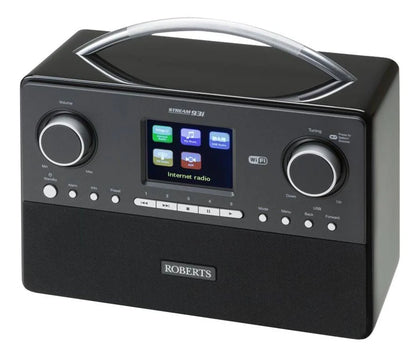 Roberts Stream 93i - Network audio player - 12 Watt  - high-gloss piano Black