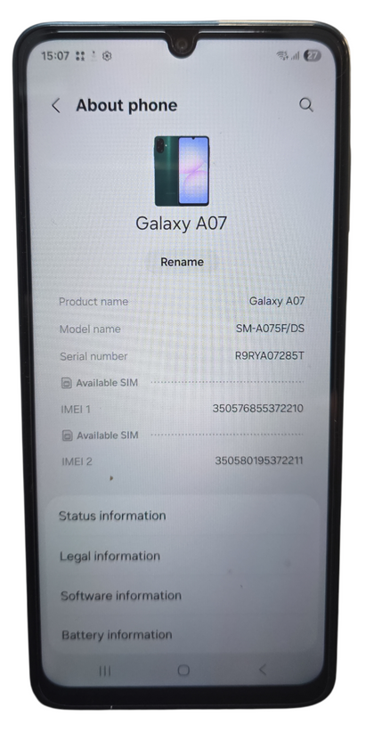 Galaxy A07 4G 64GB - Grey
