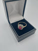 9CT Yellow Gold Ring 2.9Grams, with Prestigious Pink Stone and Zirconia Stones, 375 Hallmarked, Size: N