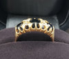 Vintage 9ct Gold Sapphire & Diamond Boat Ring - Size O