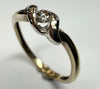 9ct yellow gold solitaire diamond twist ring size M