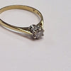 18CT GOLD SINGLE STONE DIAMOND RING SIZE R 2.33G PRESTON STORE