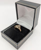 585 14CT HALLMARKED, YELLOW GOLD, RING WITH CROSSING OVERLAY DESIGN, 1.5G, SIZE 5.5/L