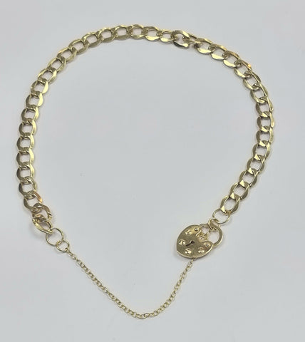 9ct Gold GPadlock Bracelet