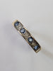 9ct Gold Diamond  & Blue stone Ring Size O 1/2