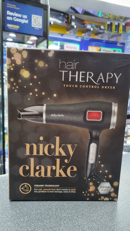 NICKY CLARKE HAIR THERAPY TOUCH CONTROL HAIRDRYER PRESTON.