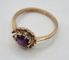 9ct Gold Purple Amethyst Ring Size K1/2
