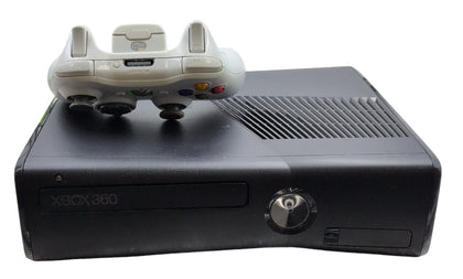 Microsoft Xbox 360 Slim 2010 Model Black with Xbox 360 Controller White