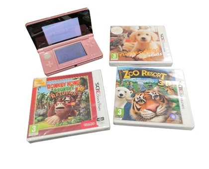 Nintendo 3DS Handheld Console Bundle Coral Pink**Unboxed**