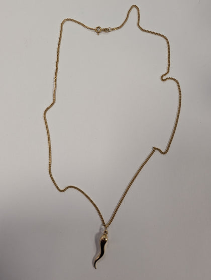 9ct Gold Necklace & Tear Drop Pendant