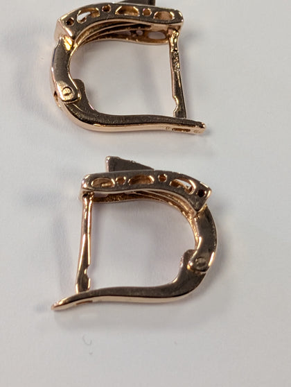 14ct Gold CZ earrings
