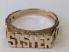 9ct Gold ( SISTER) Ring Size S