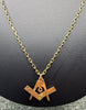 9ct Necklace + Pendant masonic tools - Yellow Gold