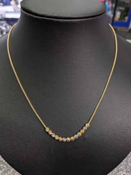 14ct Gold Beaded Necklace