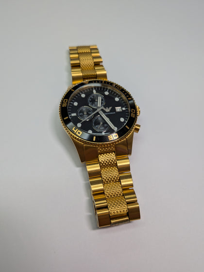 Mens Gold Plated Armani Watch