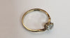 9CT - Yellow Gold Ring With Clear Stones - 1.65g - Size N - Hallmarked