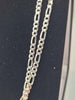 925 Sterling Silver 3-In-1 Figaro Chain Necklace - 4mm Thick - 17.50 Grams - 24" Long *BRAND NEW*