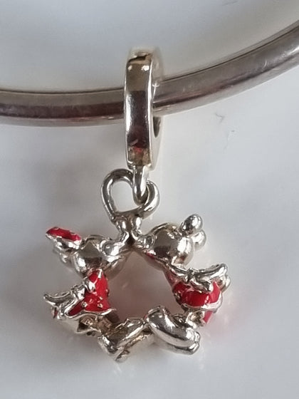 Pandora 790075C01 Dangle Charm Disney Kissing Mickey & Minnie Mouse