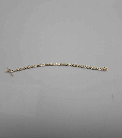 18ct Yellow Gold Tennis Bracelet With Stones - 7.5