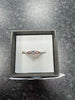 9ct  white gold/Rose gold Engagement ring Size M 1.6 grams