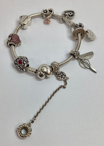 Pandora Bracelet & Charms 18cm